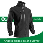 Kép 2/5 - Angara cipzáros polár pulóver fekete