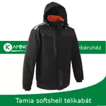 Kép 2/2 - Tamia softshell munkavédelmi télikabát fekete-narancs