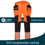 Kép 2/3 - Portwest DX442 lengőzsebes jól láthatósági derekas nadrág