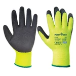 Kép 1/2 - Portwest A140 mártott latex kesztyű, téli kivitel sárga-fekete