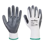 Kép 1/2 - Portwest A310 nylon nitril tenyérmártott szürke-fehér kesztyű