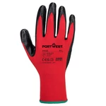 Kép 2/2 - Portwest A310 nylon nitril tenyérmártott piros-fekete kesztyű