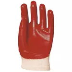 Kép 2/2 - Mártott pvc kesztyű, piros, szellőző kézháttal