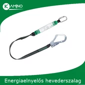 Energiaelnyelő kötéllel vagy hevederrel