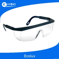 Ecolux - fekete keret, víztiszta munkavédelmi védőszemüveg