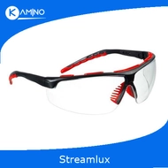 Streamlux – víztiszta karcmentes munkavédelmi védőszemüveg  fekete szárral