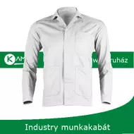 Industry fehér kabát, 65%pes-35%pamut, 245g