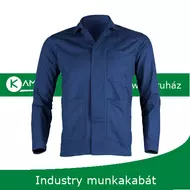 Industry királykék kabát, 65%pes-35%pamut, 245g