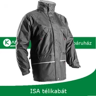 Isa-fekete polárbéléses télikabát
