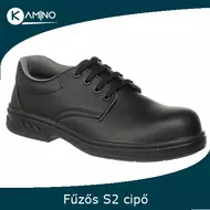 Fw80 vízálló munkavédelmi cipő, fűzős, s2 fekete