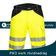 PW348 Work munkavédelmi rövidnadrág fluo