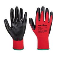 Portwest A310 nylon nitril tenyérmártott piros-fekete kesztyű