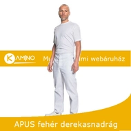 APUS fehér 100 % pamut férfi derekas nadrág