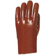 Mártott pvc kesztyű, bordó, sav/lúg/olajálló, 27cm-es