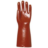 Mártott pvc kesztyű, bordó, sav/lúg/olajálló, 40cm