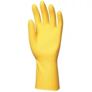 Htg sárga gumikesztyű, 30cm/0,5mm, pamutbolyhozott belső