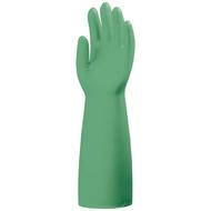 Mártott zöld nitril kesztyű, vegyszerálló, 45cm/0,56mm