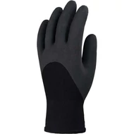 Szerelőkesztyű, téli, fekete hp latex tenyér, 3/4 hát