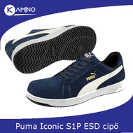 Puma Iconic suede szürke S1P ESD munkavédelmi félcipő
