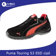 Puma Touring fekete suede S3 ESD munkavédelmi cipő