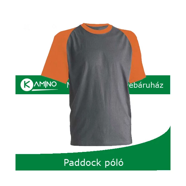 Paddock póló, szürke/narancs