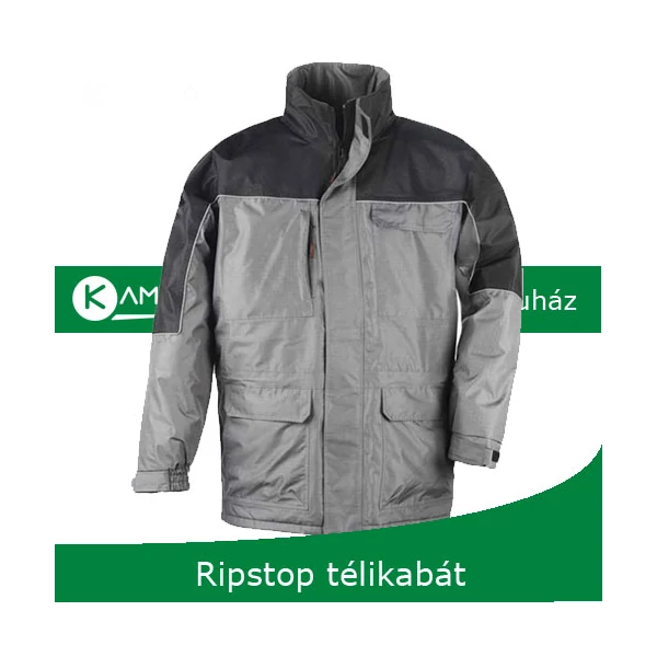 Ripstop télikabát szürke/fekete