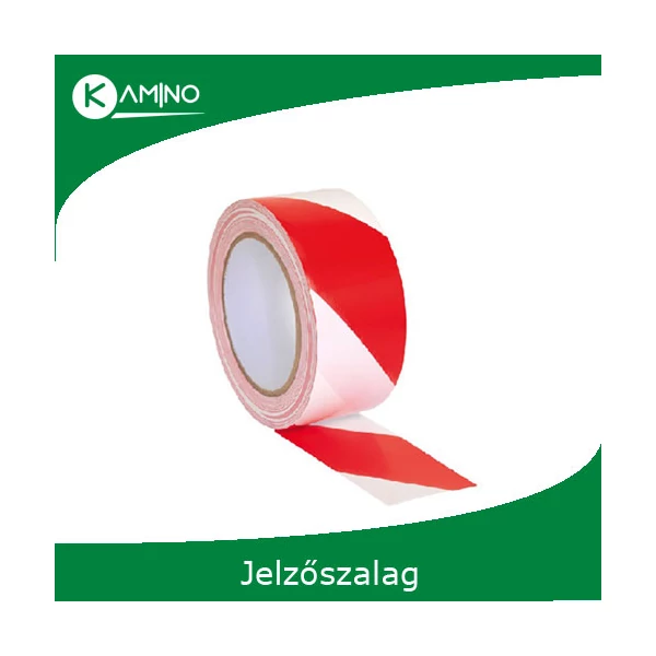 Jelzőszalag 5cm/100m piros/fehér