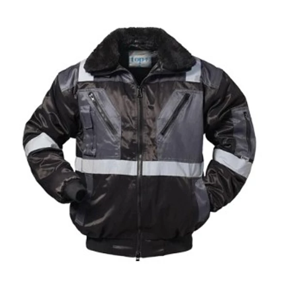 TOP FALCON 2 RF BL/GR 4 in 1 Pilóta dzseki fényvisszaverő csíkkal