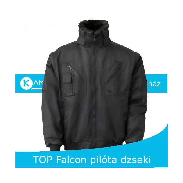 TOP Falcon bélelt pilóta dzseki fekete