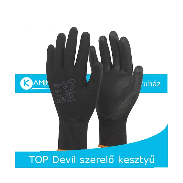 TOP DEVIL PLUS  fekete  szerelőkesztyű