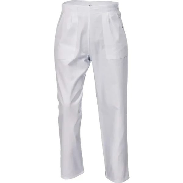 APUS női fehér 100 % pamut női derekas nadrág