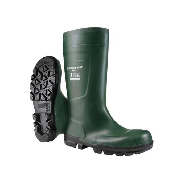 Dunlop Work-it S5 zöld PVC védőcsizma