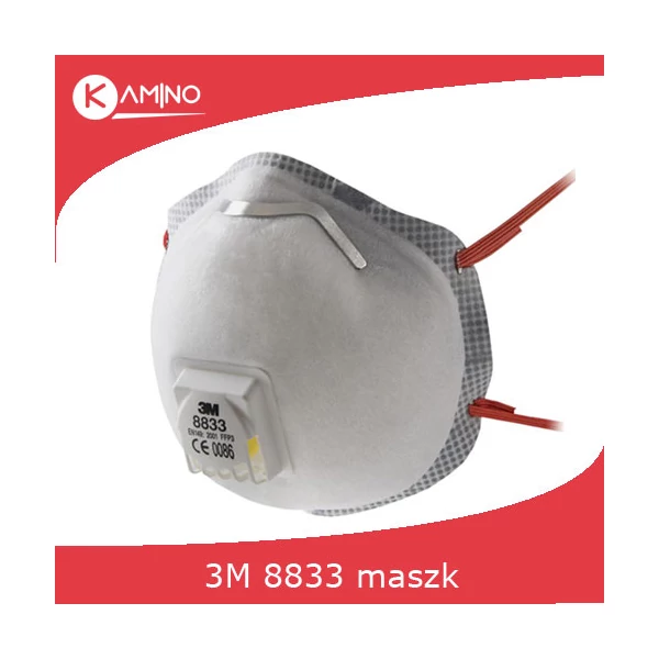 3M 8833b FFP3 részecskeszűrő félálarc