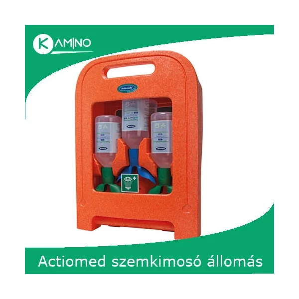 Actiomedic EYE CARE Medi2Protect TWIN I szemkimosó állomás 2 x 500 ml TWIN 0.9% nátrium-klorid oldattal + 1 x 500 ml TWIN BioPhos74 oldattal