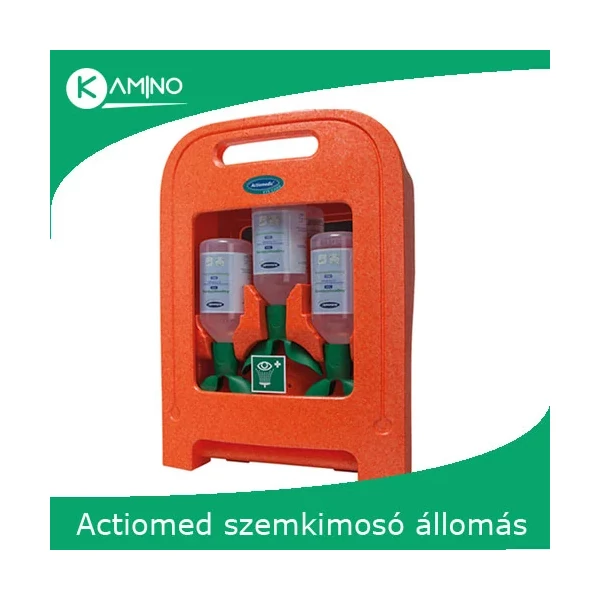 Actiomedic EYE CARE Medi2Protect TWIN II szemkimosó állomás 3 x 500 ml TWIN 0.9% nátrium-klorid oldattal