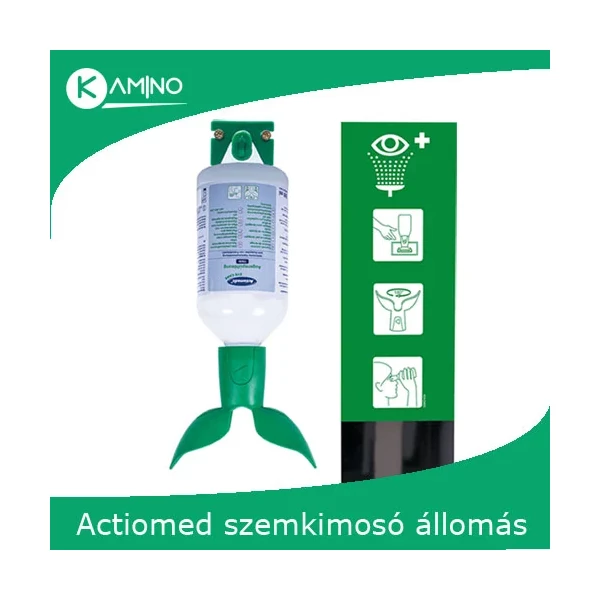 Actiomedic EYE CARE TWIN Single I fali szemkimosó állomás 500 ml TWIN 0.9% nátrium-klorid oldattal