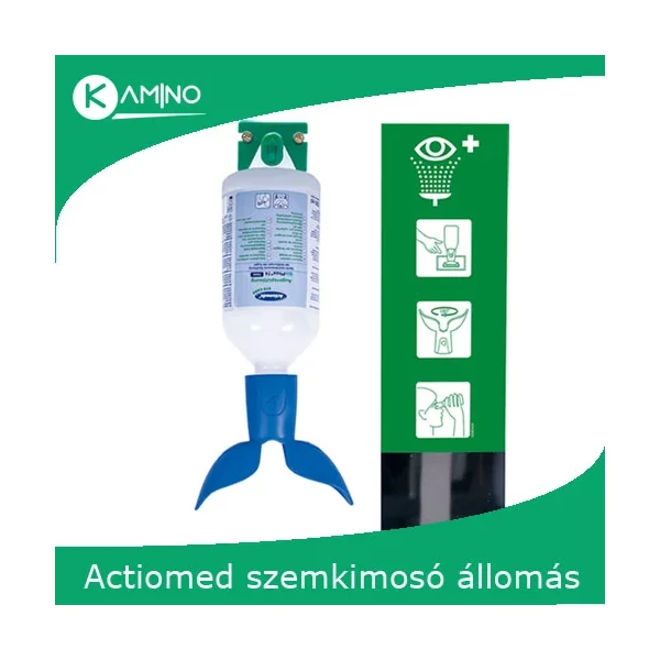 Actiomedic EYE CARE TWIN Single I fali szemkimosó állomás 500 ml TWIN BioPhos74 foszfát-puffer oldattal