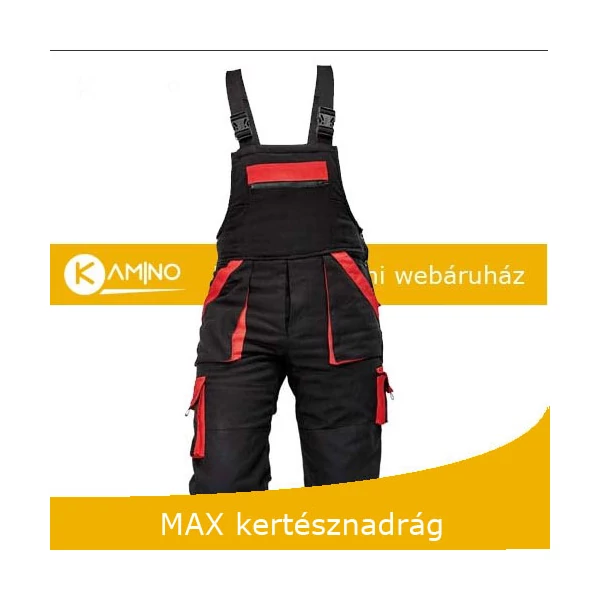 MAX kertésznadrág FEKETE/PIROS