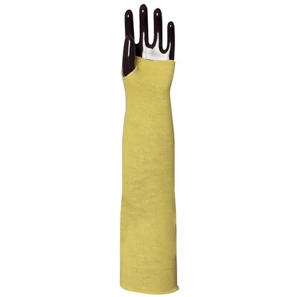 kötött sárga kevlar karvédő, hő- és vágásbiztos_55 cm