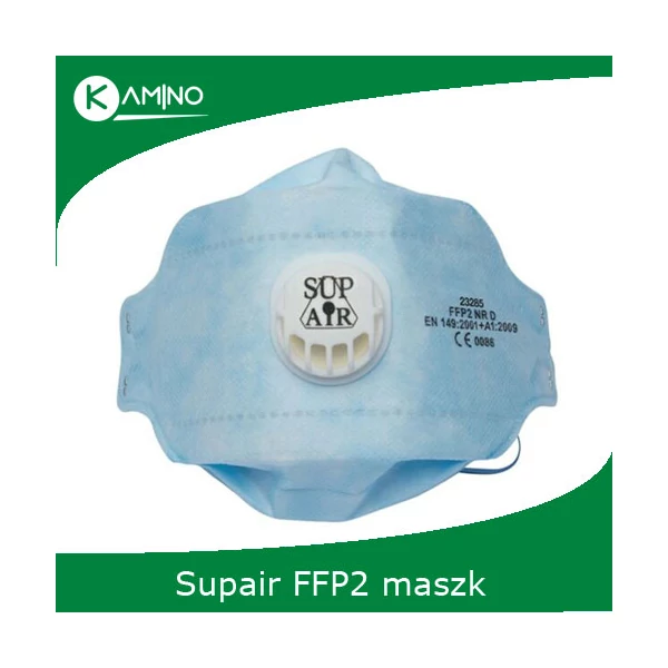 23285 supair FFP2 NR D hárompaneles, szelepes pormaszk