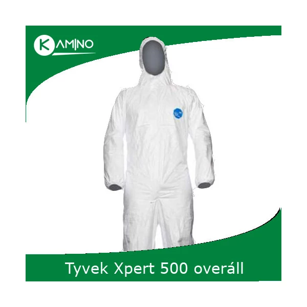 Tyvek classic 500 xpert kapucnis fehér overál-Teljeskörű védelem