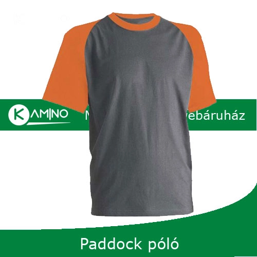 Paddock póló, szürke/narancs