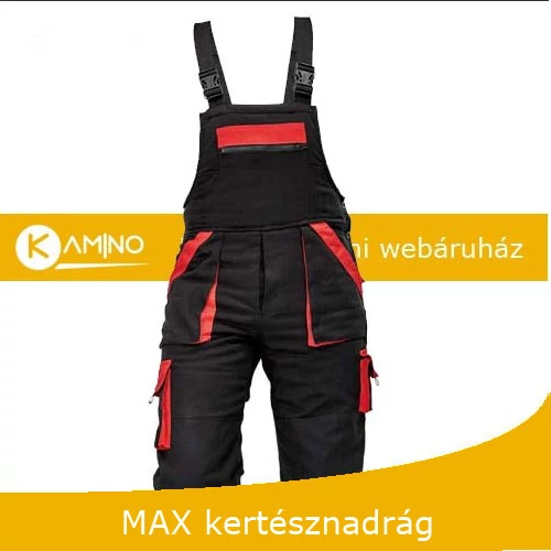 MAX kertésznadrág FEKETE/PIROS