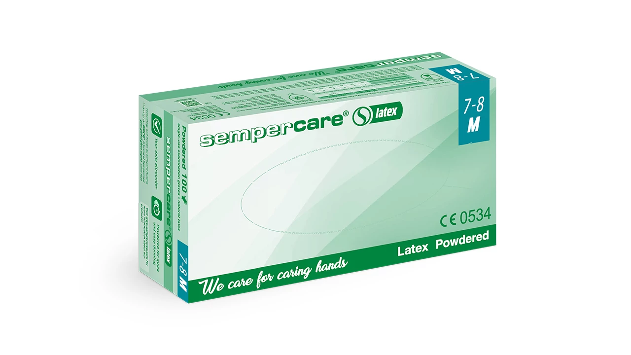 Sempercare latex púderezett kesztyű 90db/doboz XL