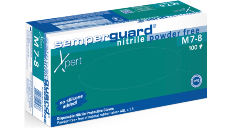 Semperguard xpert púdermentes nitril kesztyű 100 db/dob L